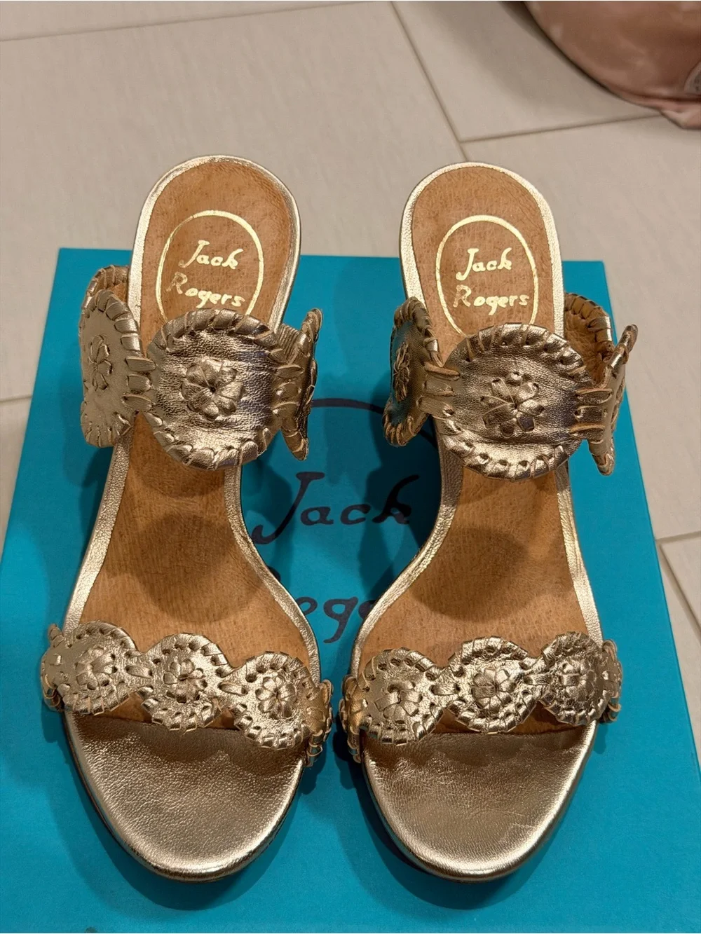 Jack Rogers Luccia Wedges - Platinum - 7.5